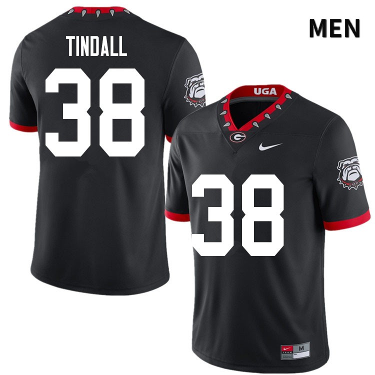 Georgia Bulldogs Men's Brady Tindall #38 Black 2020 Mascot 100th Anniversary Stitched College UGA Football Jersey 23BO010RZ